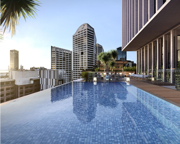 Crowne Plaza Darling Harbour pool & outdoor area - image courtesy of Crown Sydney.
